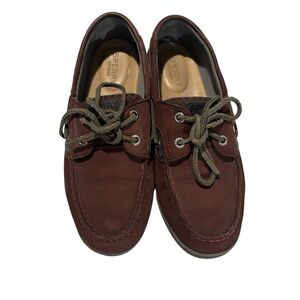 Sperry women’s Deep Burgundy Leather Boat Shoes